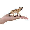 Figura de hiena realista y detallada para coleccionistas y educación sobre fauna salvaje.