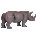 Figura realista de rinoceronte blanco pintada a mano para coleccionistas y juego educativo.