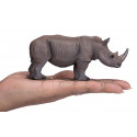 Figura realista de rinoceronte blanco pintada a mano para coleccionistas y juego educativo.