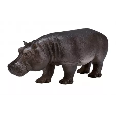 Figura detallada de hembra de hipopótamo de juguete marca Mojo para juego educativo y coleccionistas.