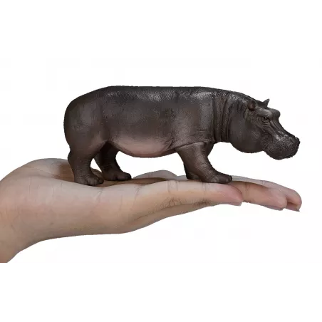 Figura detallada de hembra de hipopótamo de juguete marca Mojo para juego educativo y coleccionistas.