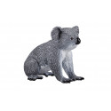 Koala en miniatura realista pintado a mano, ideal para juego educativo y colección.