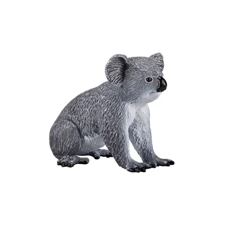 Koala en miniatura realista pintado a mano, ideal para juego educativo y colección.