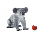 Koala en miniatura realista pintado a mano, ideal para juego educativo y colección.