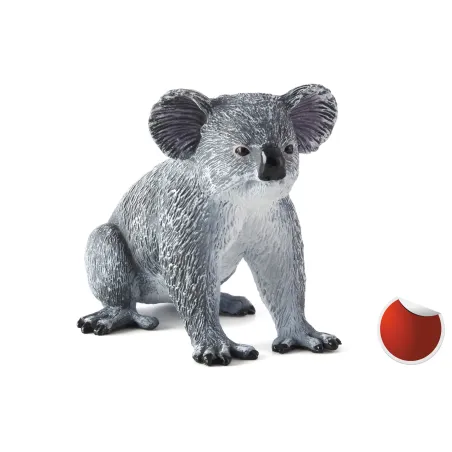Koala en miniatura realista pintado a mano, ideal para juego educativo y colección.