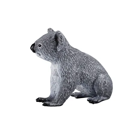 Koala en miniatura realista pintado a mano, ideal para juego educativo y colección.