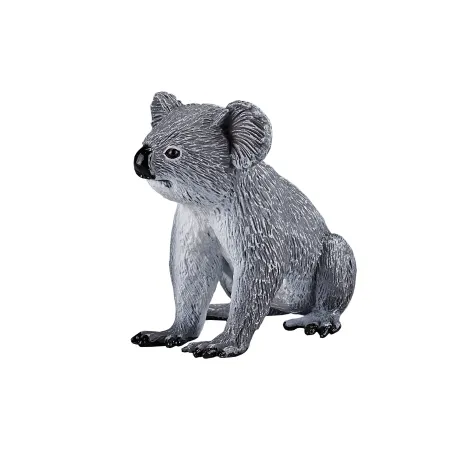 Koala en miniatura realista pintado a mano, ideal para juego educativo y colección.