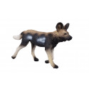 Figura decorativa y realista de perro de caza africano para coleccionistas.