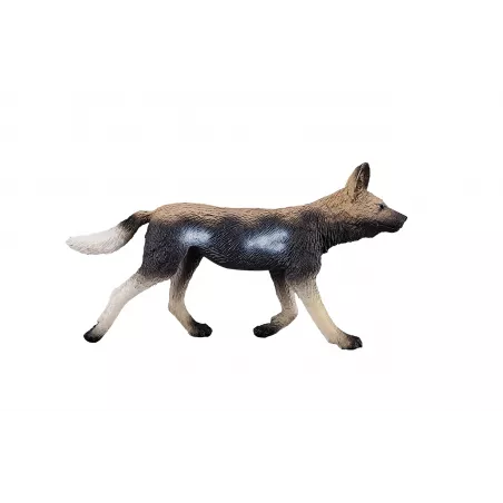 Figura decorativa y realista de perro de caza africano para coleccionistas.