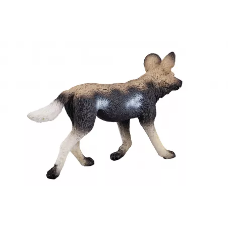 Figura decorativa y realista de perro de caza africano para coleccionistas.