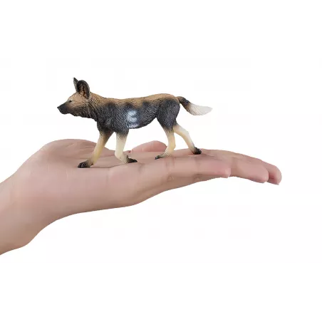 Figura decorativa y realista de perro de caza africano para coleccionistas.