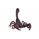 Figura realista de escorpión emperador esculpida y pintada a mano para decoración.