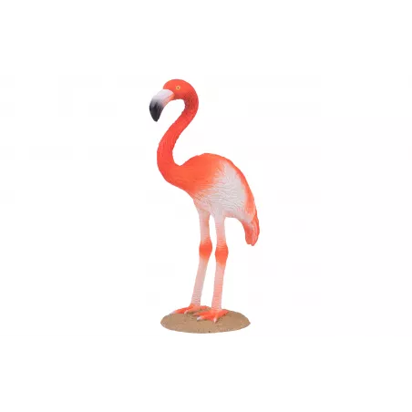 Figura decorativa de flamenco americano realista de la marca Mojo para decoración de interiores.