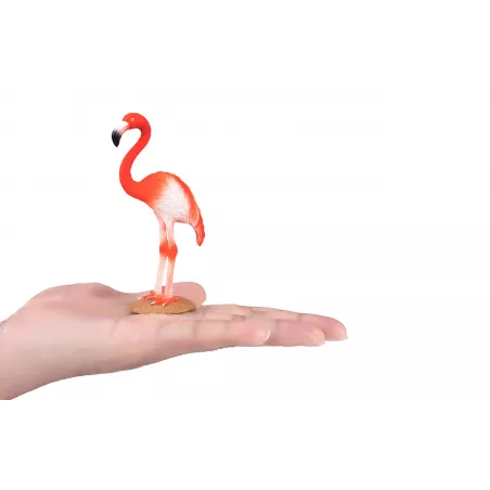 Figura decorativa de flamenco americano realista de la marca Mojo para decoración de interiores.