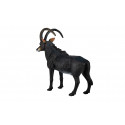 Figura decorativa realista de antílope sable esculpida con detalle para coleccionistas de fauna.