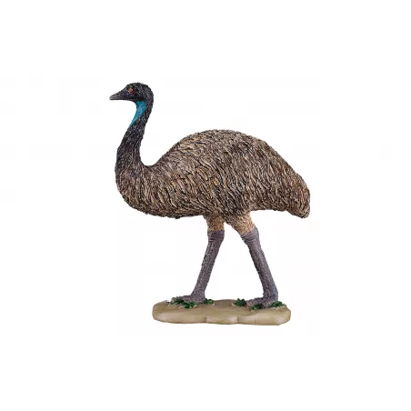 Figura realista de emú de Mojo pintada a mano con detalles de ave australiana.