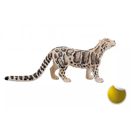 Figura decorativa Pantera Brumosa de diseño moderno y compacto de 10x10x10 cm de la colección Mojo.