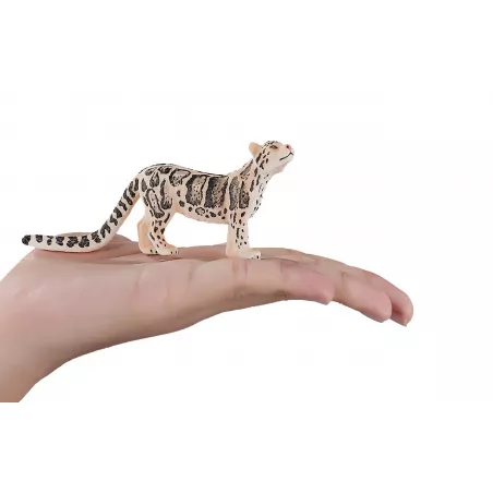 Figura decorativa Pantera Brumosa de diseño moderno y compacto de 10x10x10 cm de la colección Mojo.