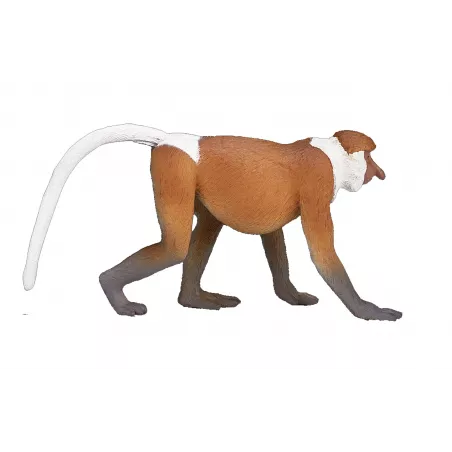Figura realista de mono narigudo de Borneo para colección y decoración.