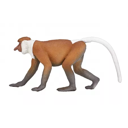Figura realista de mono narigudo de Borneo para colección y decoración.
