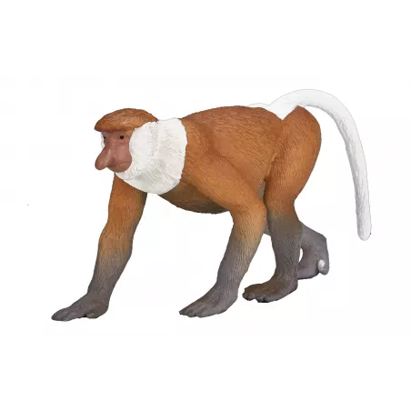 Figura realista de mono narigudo de Borneo para colección y decoración.