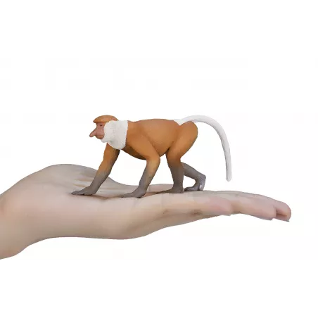 Figura realista de mono narigudo de Borneo para colección y decoración.