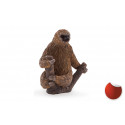 Figura decorativa detallada de un perezoso de dos dedos para estantería o escritorio.
