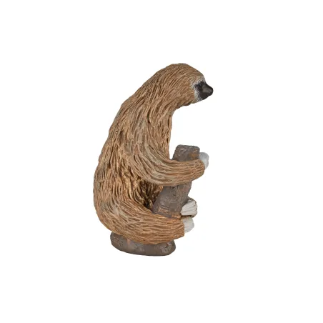 Figura decorativa detallada de un perezoso de dos dedos para estantería o escritorio.