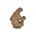 Figura decorativa detallada de un perezoso de dos dedos para estantería o escritorio.