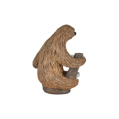Figura decorativa detallada de un perezoso de dos dedos para estantería o escritorio.