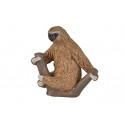 Figura decorativa detallada de un perezoso de dos dedos para estantería o escritorio.