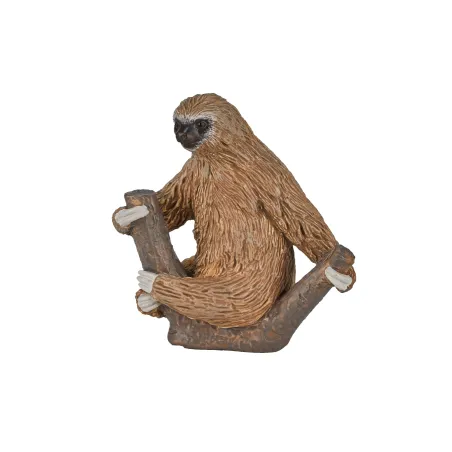 Figura decorativa detallada de un perezoso de dos dedos para estantería o escritorio.