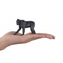 Figura realista de macaco crestado negro pintada a mano para coleccionistas y juego educativo.