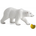 Figura realista de oso polar de juguete marca Mojo para coleccionistas y niños.