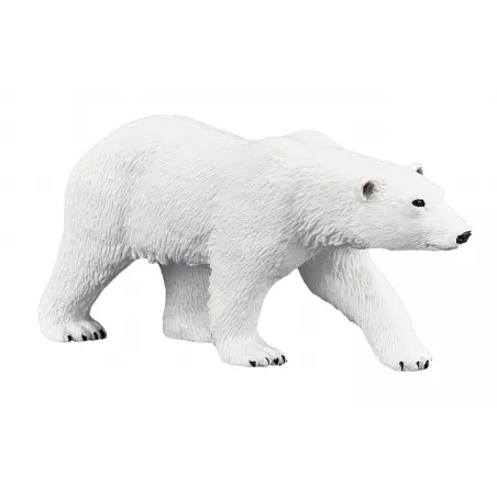 Figura realista de oso polar de juguete marca Mojo para coleccionistas y niños.