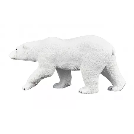 Figura realista de oso polar de juguete marca Mojo para coleccionistas y niños.