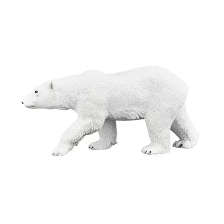 Figura realista de oso polar de juguete marca Mojo para coleccionistas y niños.