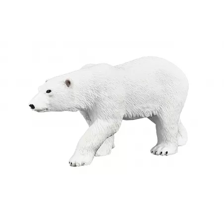 Figura realista de oso polar de juguete marca Mojo para coleccionistas y niños.