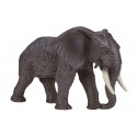 Figura realista de elefante africano con textura detallada para decoración y coleccionistas.