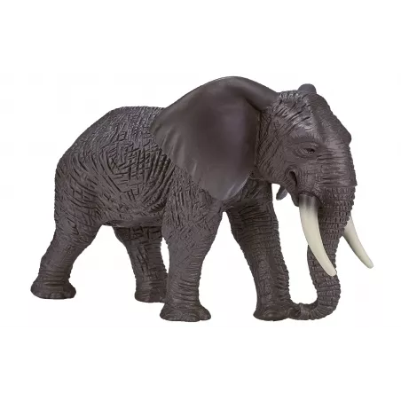 Figura realista de elefante africano con textura detallada para decoración y coleccionistas.