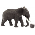Figura realista de elefante africano con textura detallada para decoración y coleccionistas.