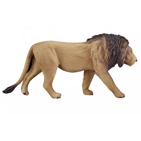 Figura de juguete de león macho marca Mojo pintada a mano con detalles realistas