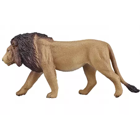Figura de juguete de león macho marca Mojo pintada a mano con detalles realistas