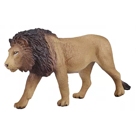 Figura de juguete de león macho marca Mojo pintada a mano con detalles realistas