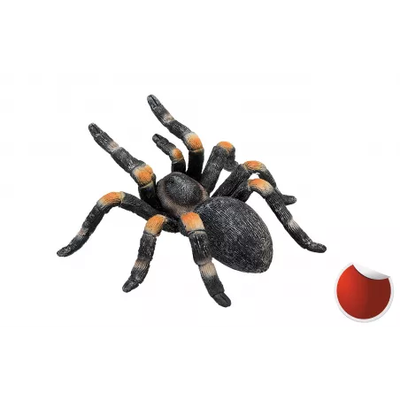 Figura hiperrealista de tarántula roja de juguete marca Mojo para coleccionistas
