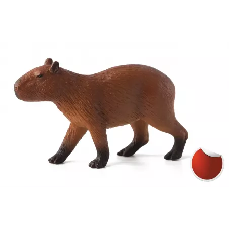 Figura de juguete de capibara realista y detallada para juego educativo y coleccionistas.