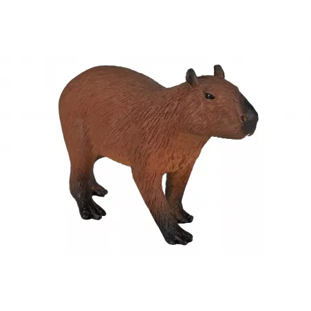 Figura de juguete de capibara realista y detallada para juego educativo y coleccionistas.