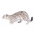 Figura realista de leopardo de las nieves con detalles anatómicos de alta calidad para coleccionistas.