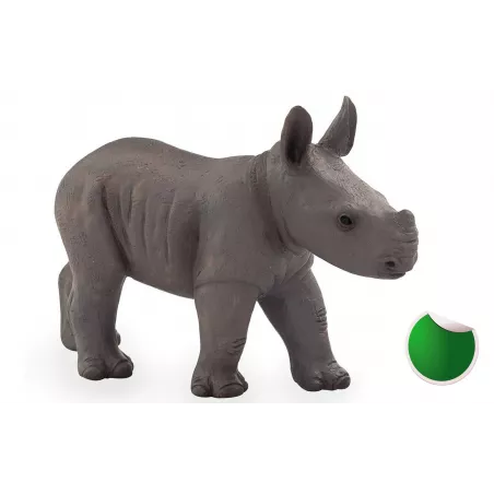Figura realista de rinoceronte bebé de juguete para niños y coleccionistas.