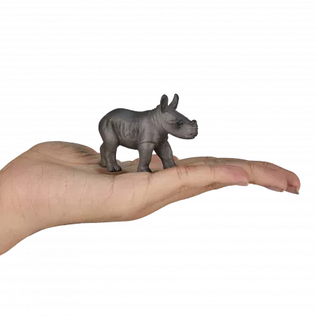 Figura realista de rinoceronte bebé de juguete para niños y coleccionistas.